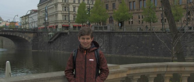 Jonáš Kubeček v celostátním kole Olympiády v německém jazyce