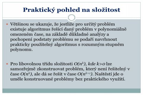 8. Algoritmus: Polynomiální a nepolynomiální algoritmy